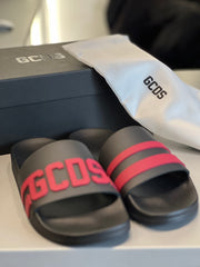 Ciabatta GCDS black/bordeaux