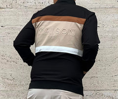 Felpa zip Maison9 PARIS Retro tricolore