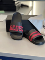 Ciabatta GCDS black/bordeaux