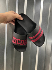 Ciabatta GCDS black/bordeaux