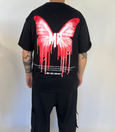 T-Shirt Farfalla black/red