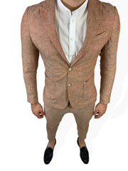 Completo in Lino Total Rust