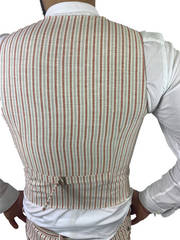 Completo Lino Marines Pantalone + Gilet