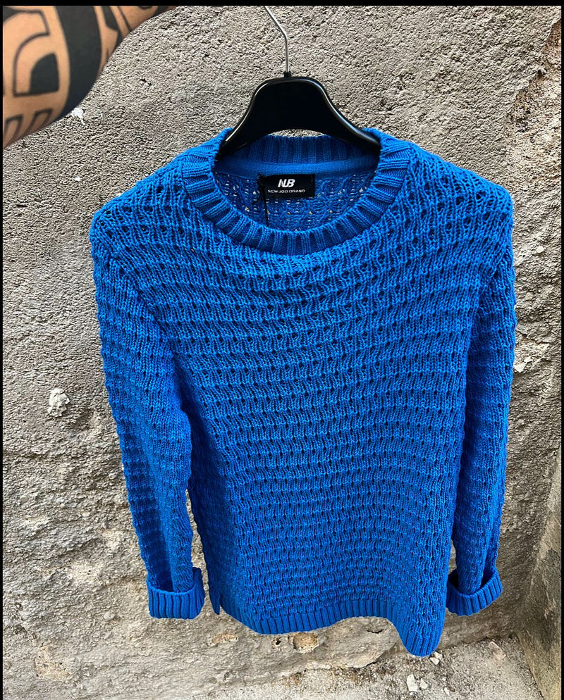 Maglione winter Blu Elettrico