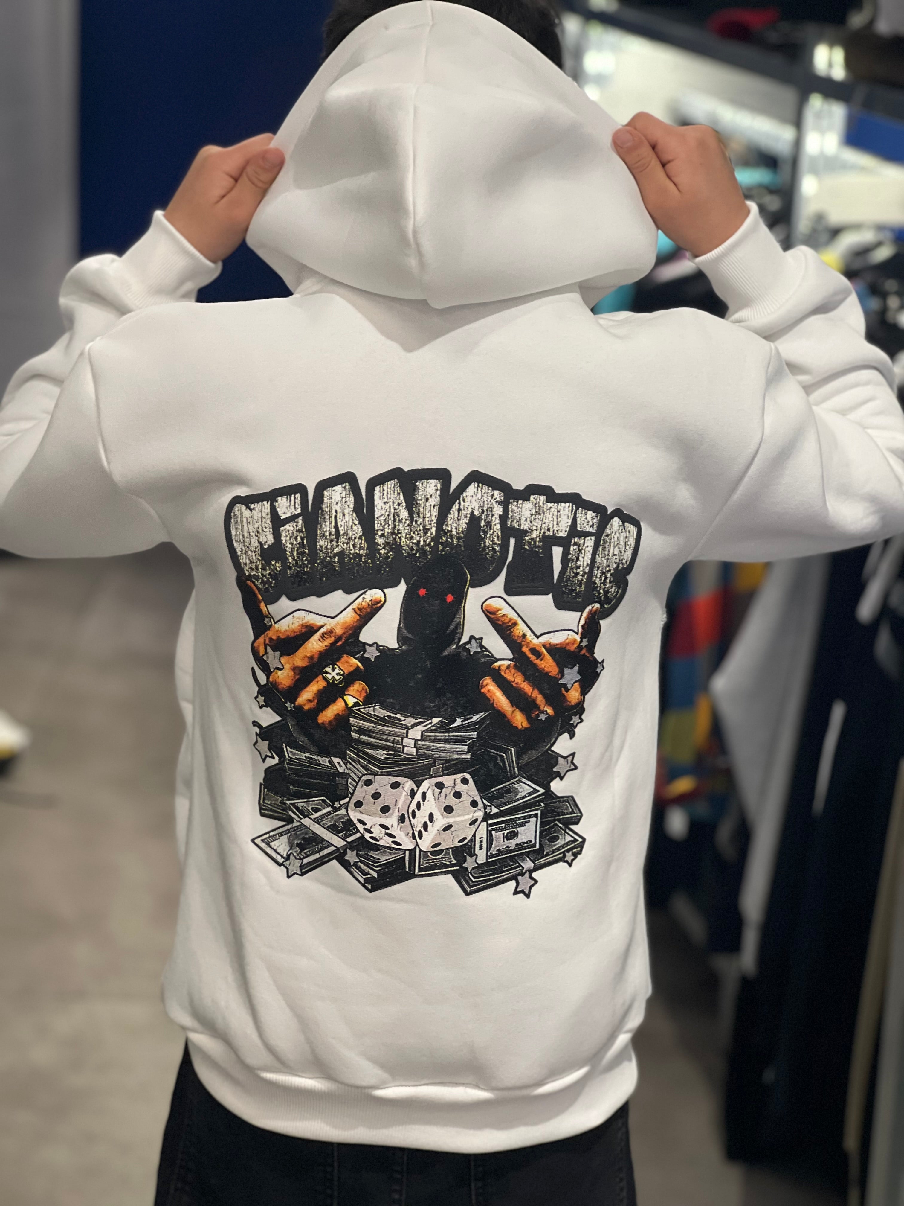 Felpa con zip   White