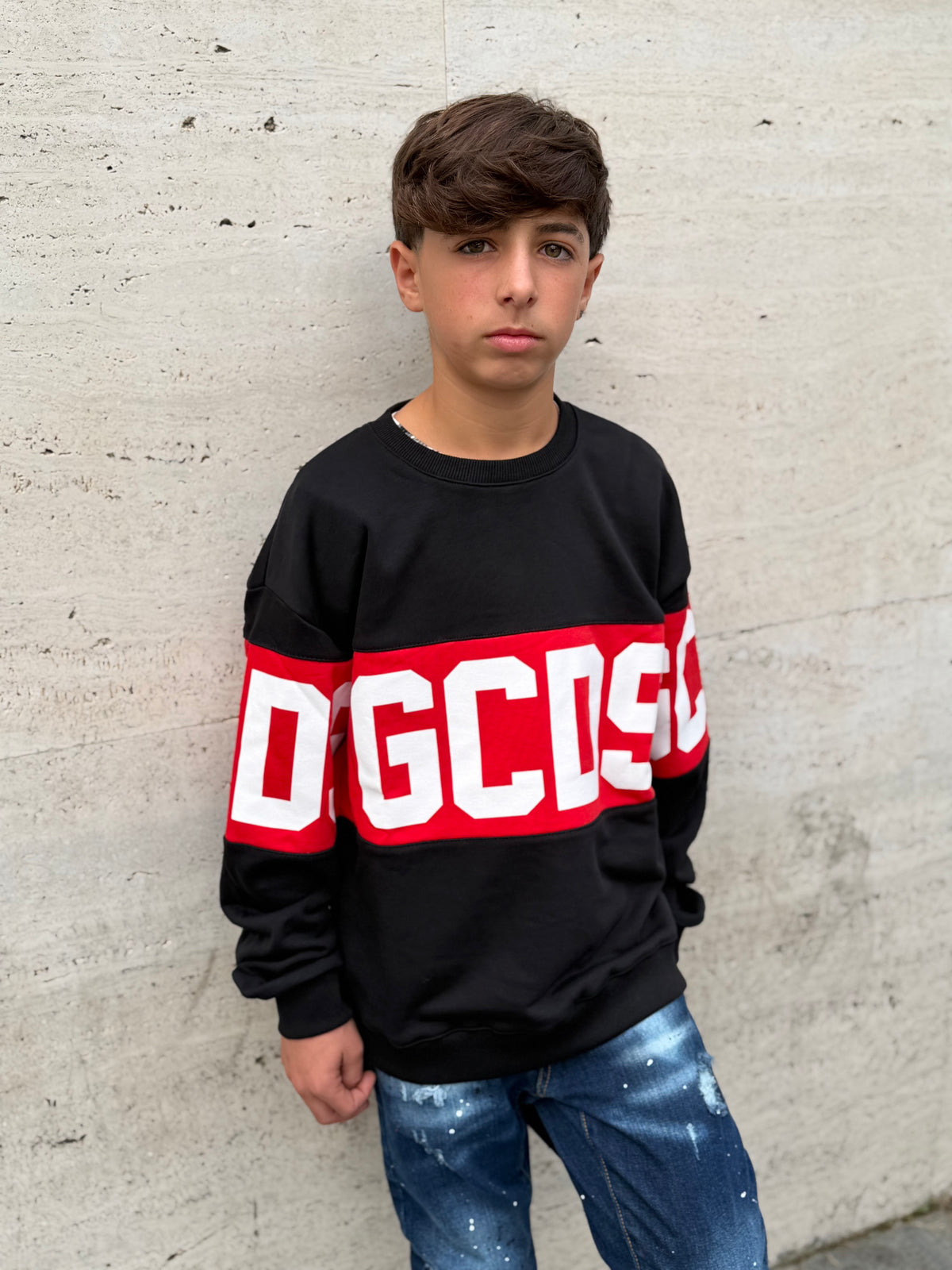 Felpa GCDS Black / red
