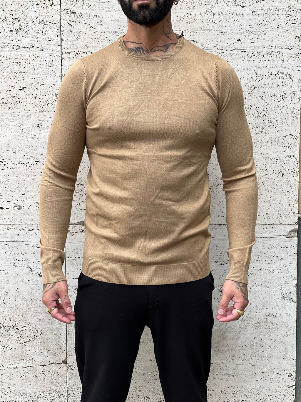 Maglione Londra cammello