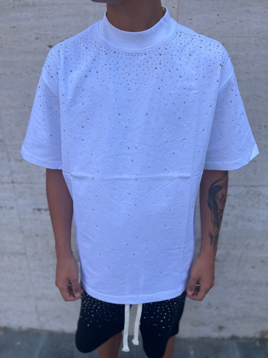T-Shirt Brillantinata White