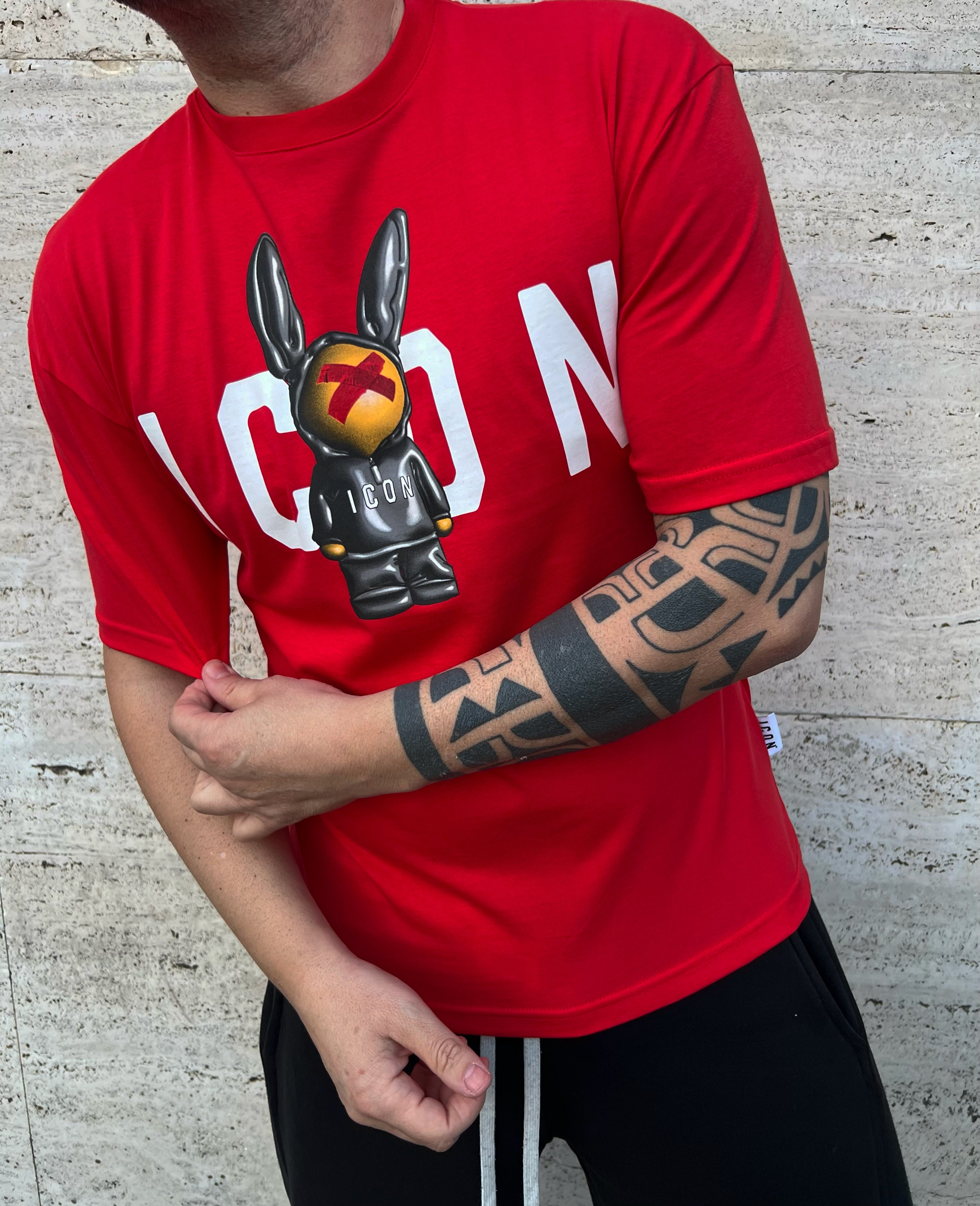 T-shirt ICON  robot red