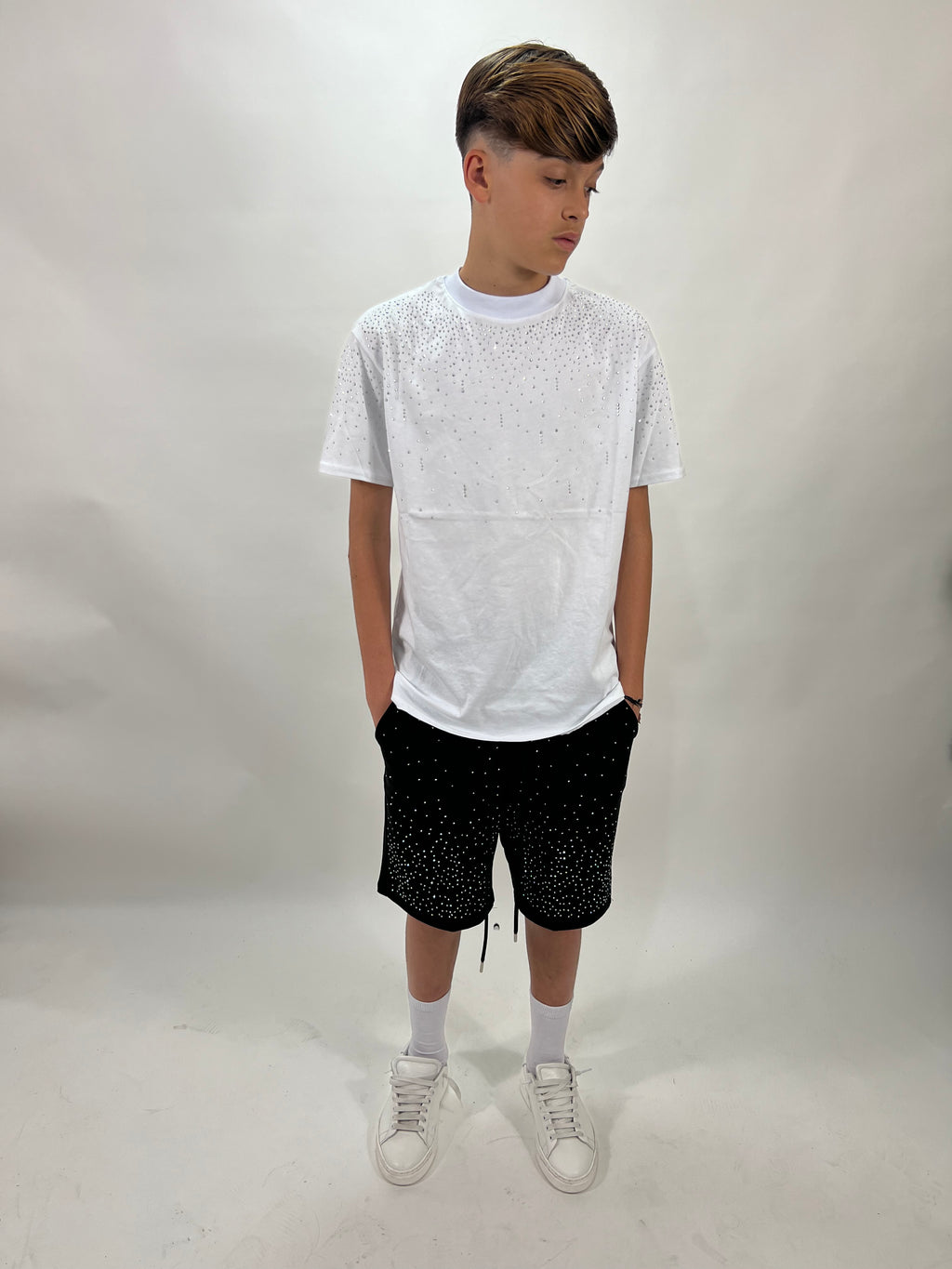 T-shirt brillantinata   White