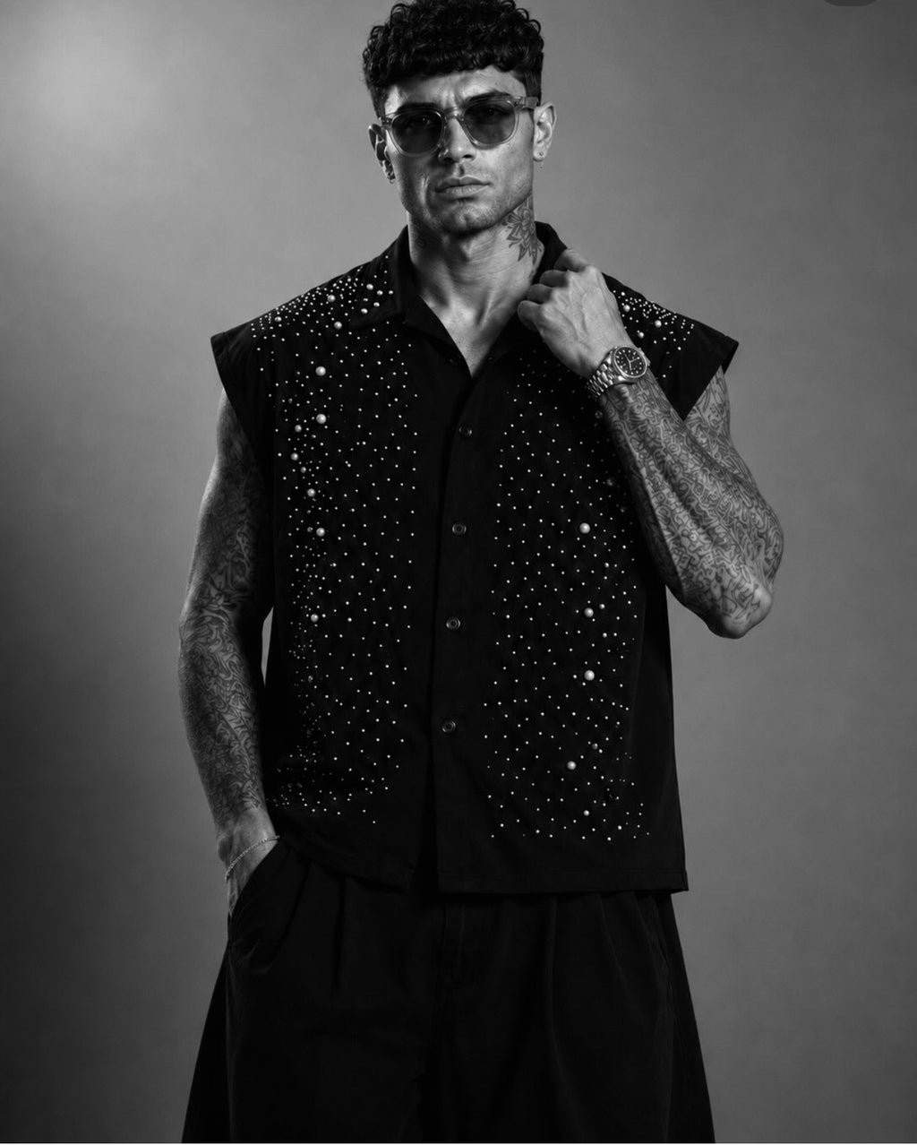 Camicia Gile’ Borchiata