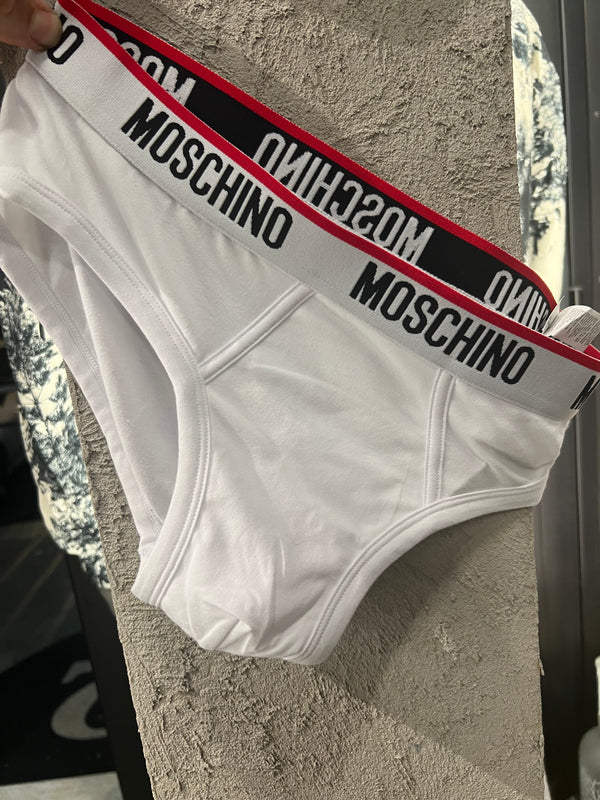 Slip Moschino  White red