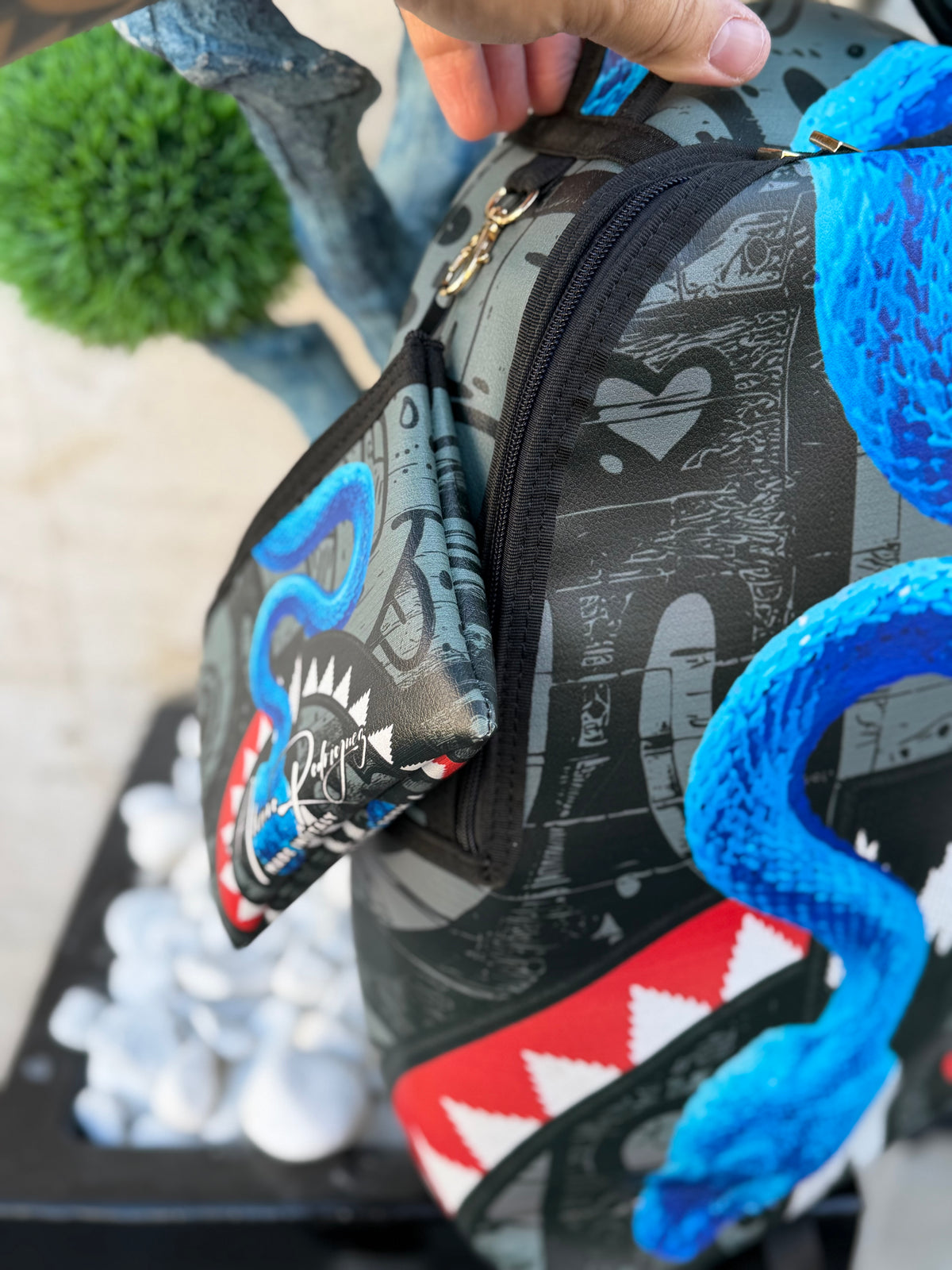 Zaino serpente blu