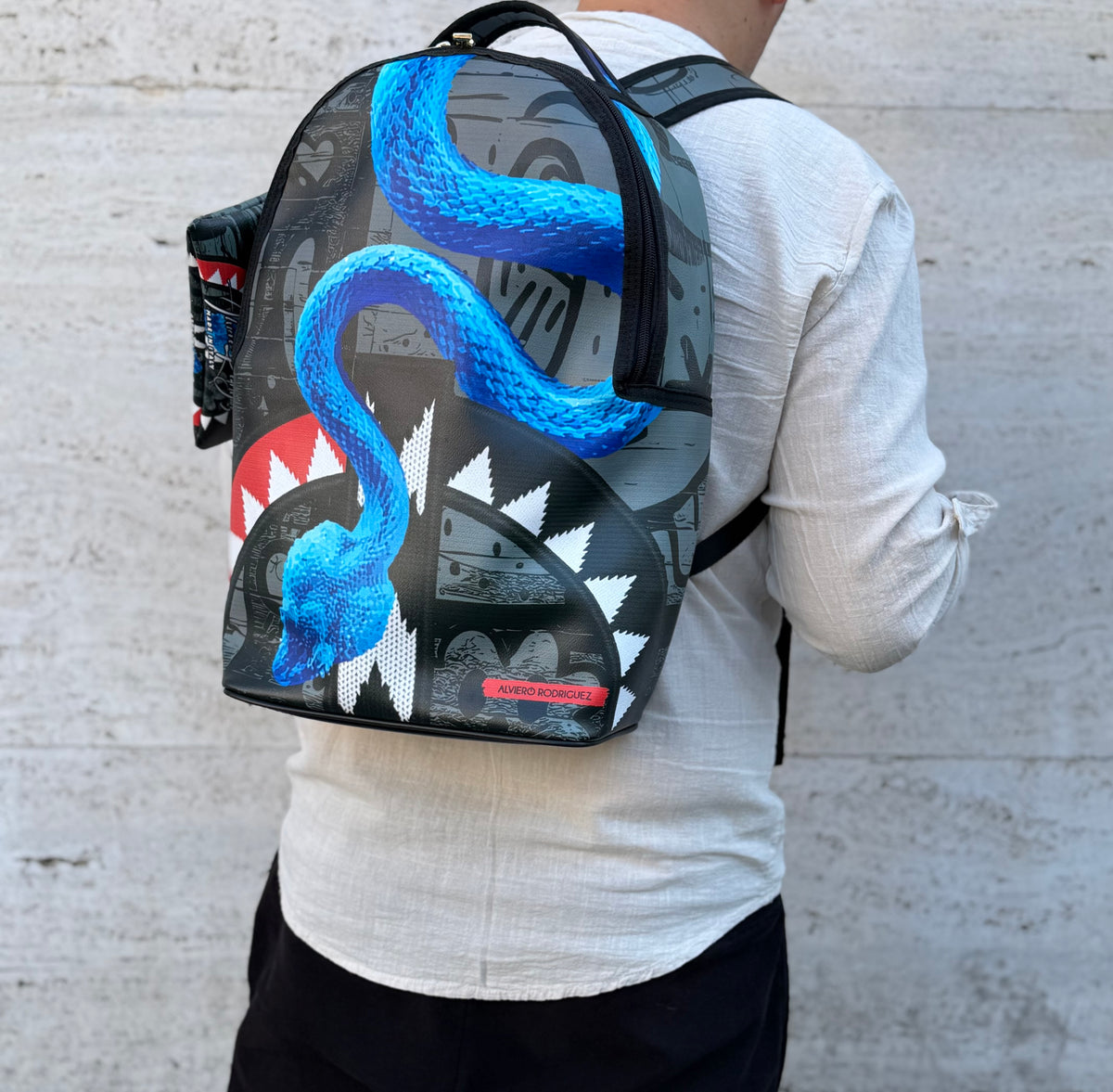 Zaino serpente blu