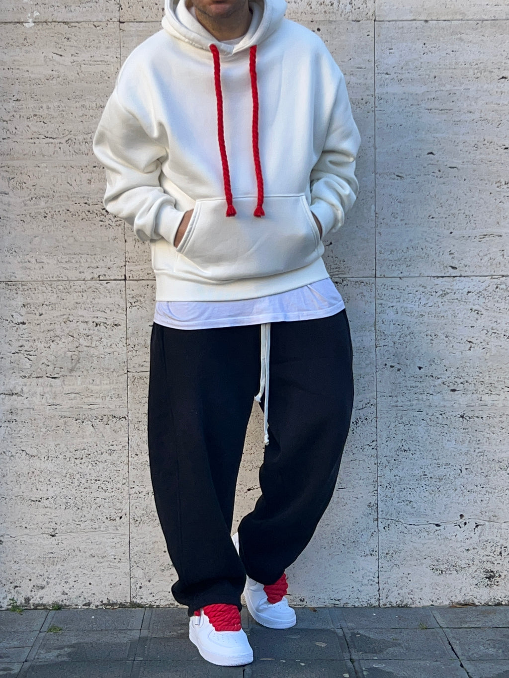 Felpa Chicago  White/red