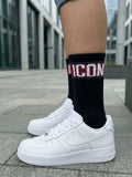 Calze ICON  black/red