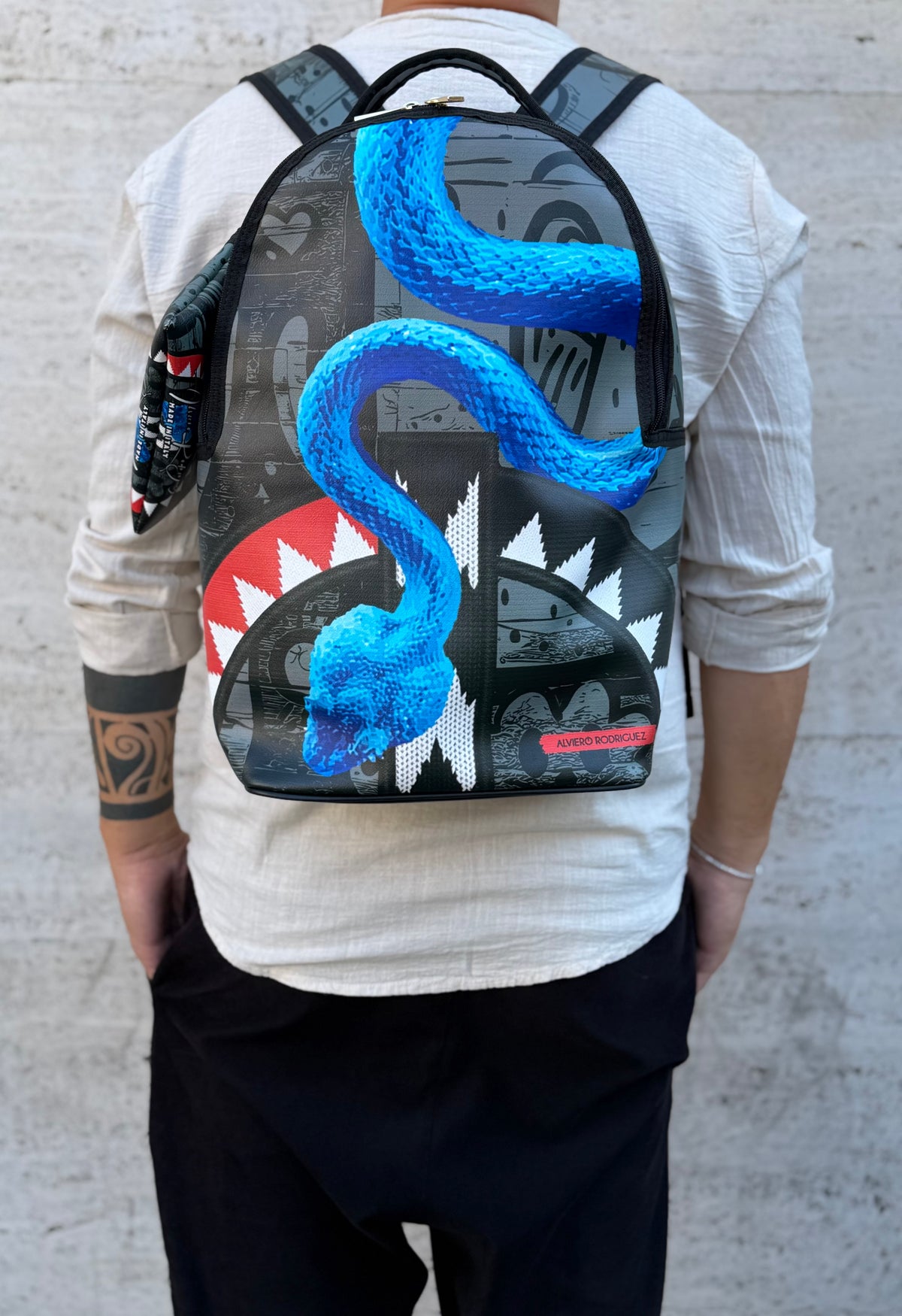 Zaino serpente blu