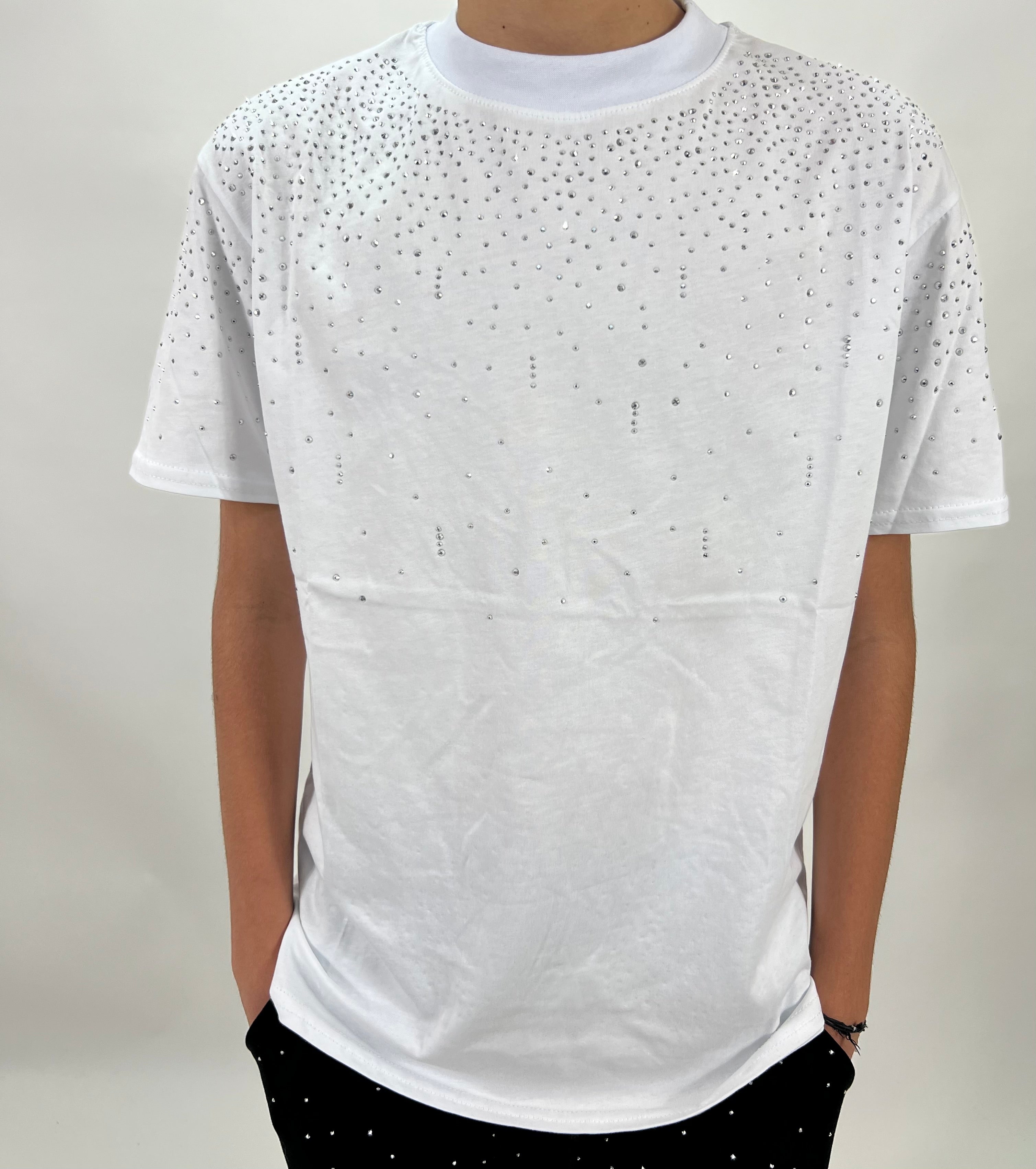 T-shirt brillantinata   White