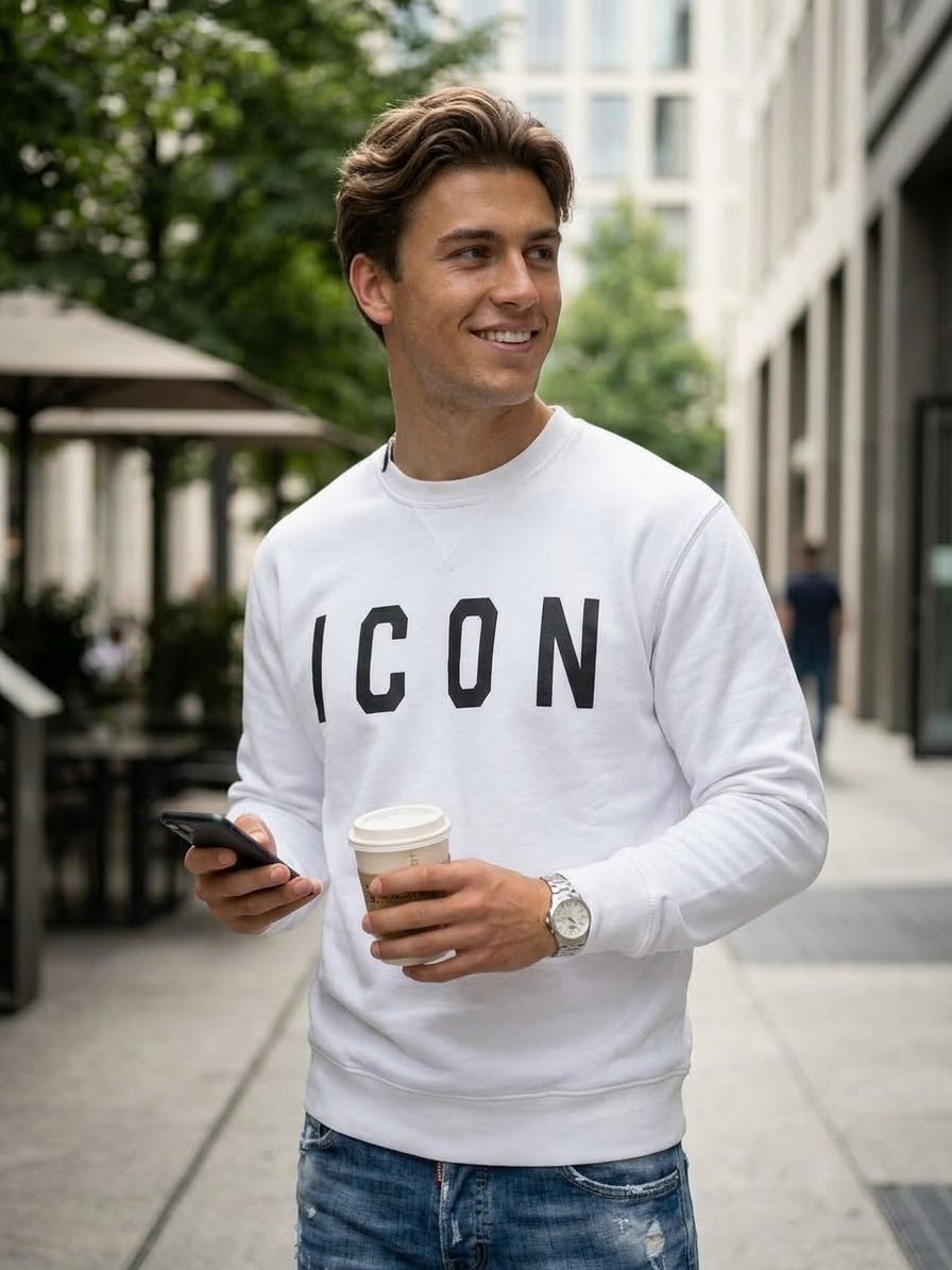Felpa ICON basic white