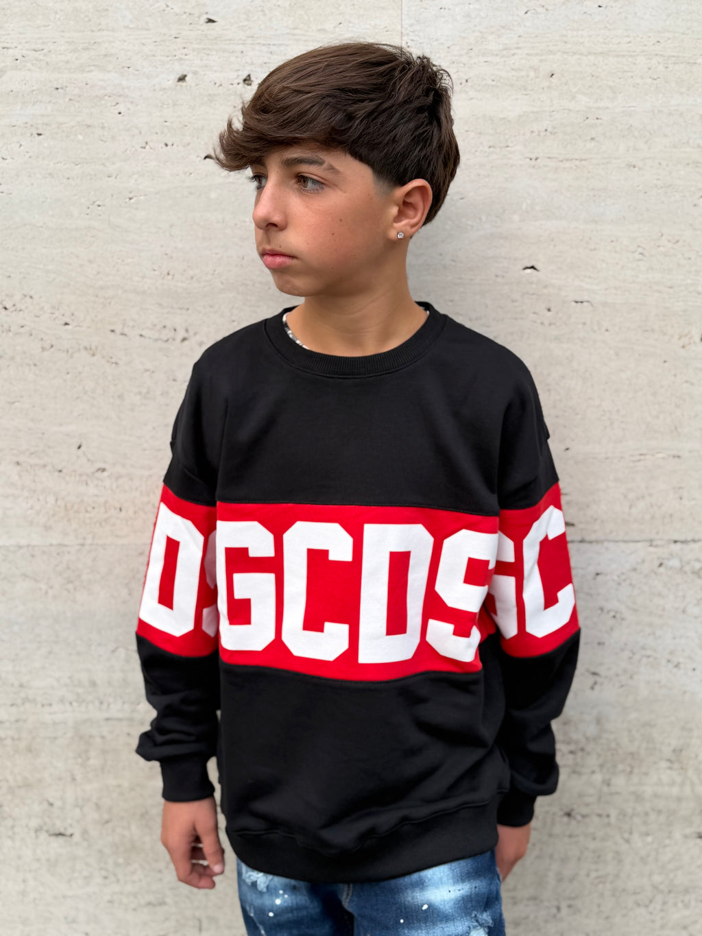 Felpa GCDS Black / red