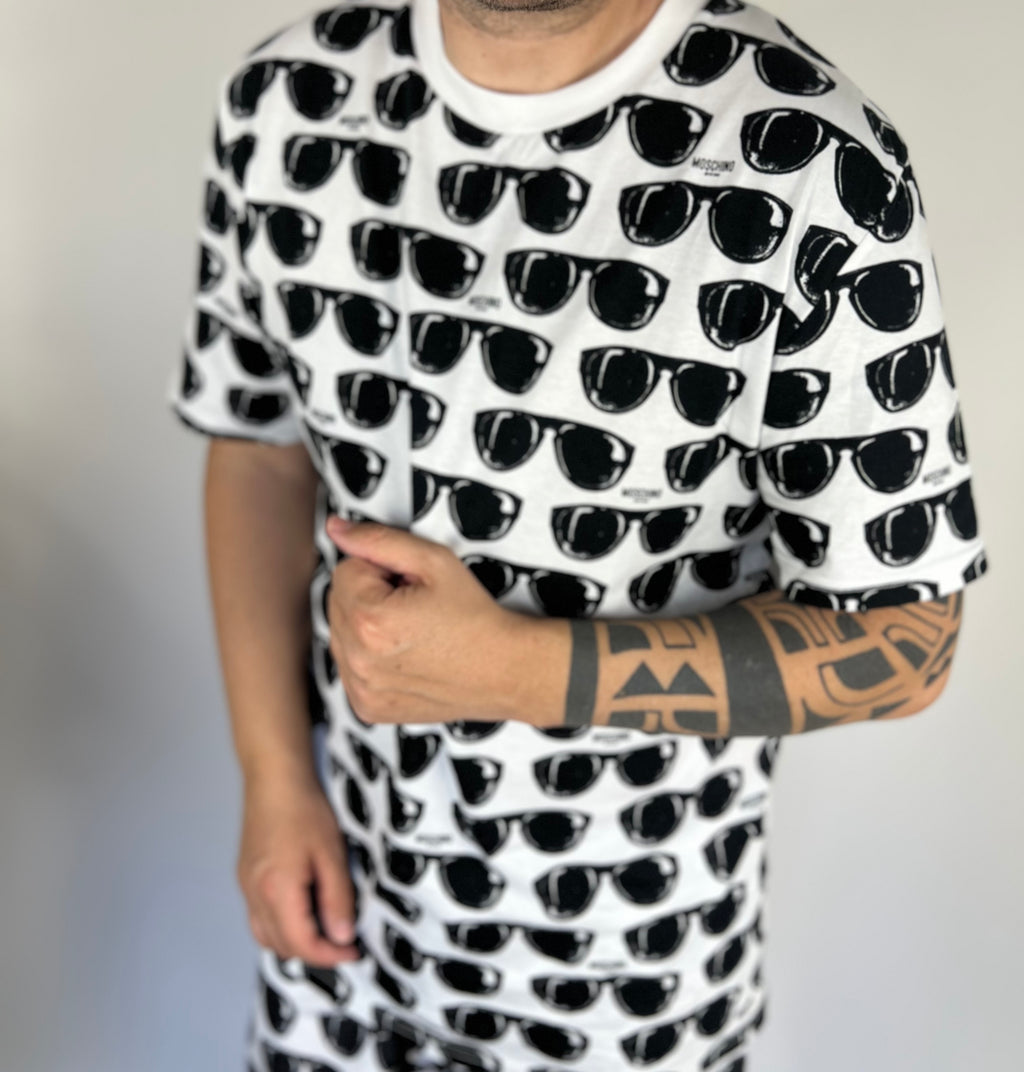 T-Shirt Moschino occhiali