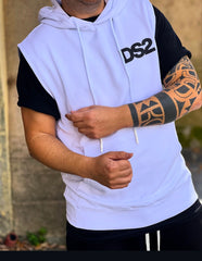 Felpa Gilet   White DS2
