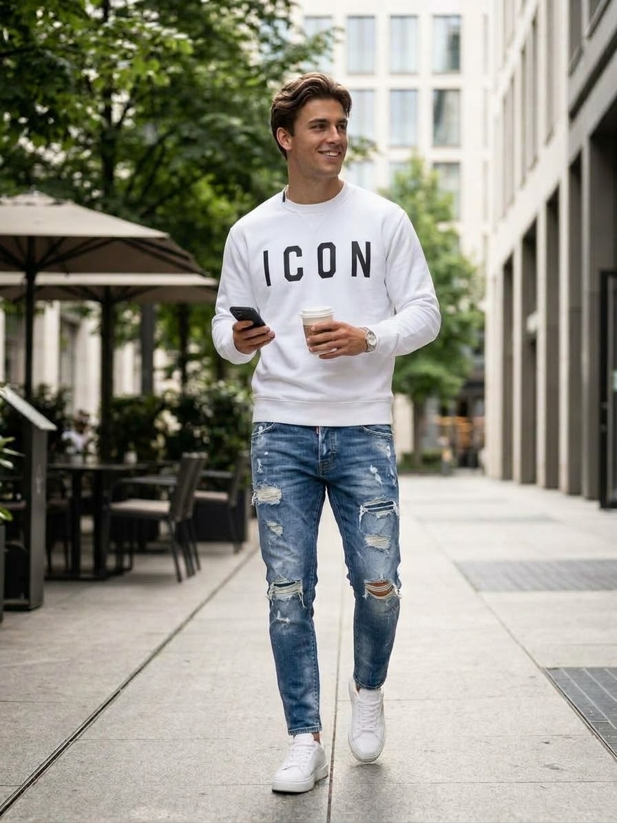 Felpa ICON basic white