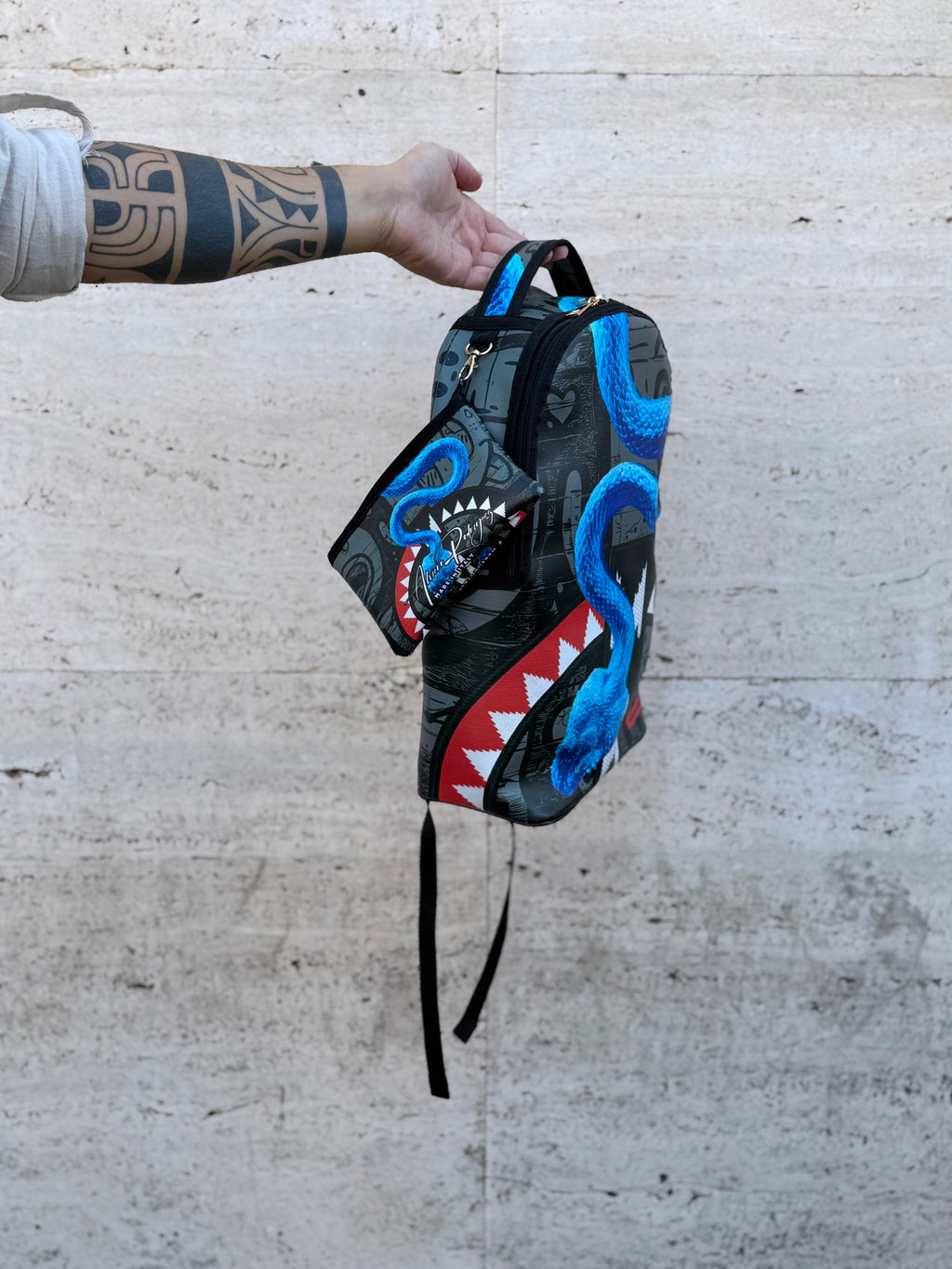 Zaino serpente blu