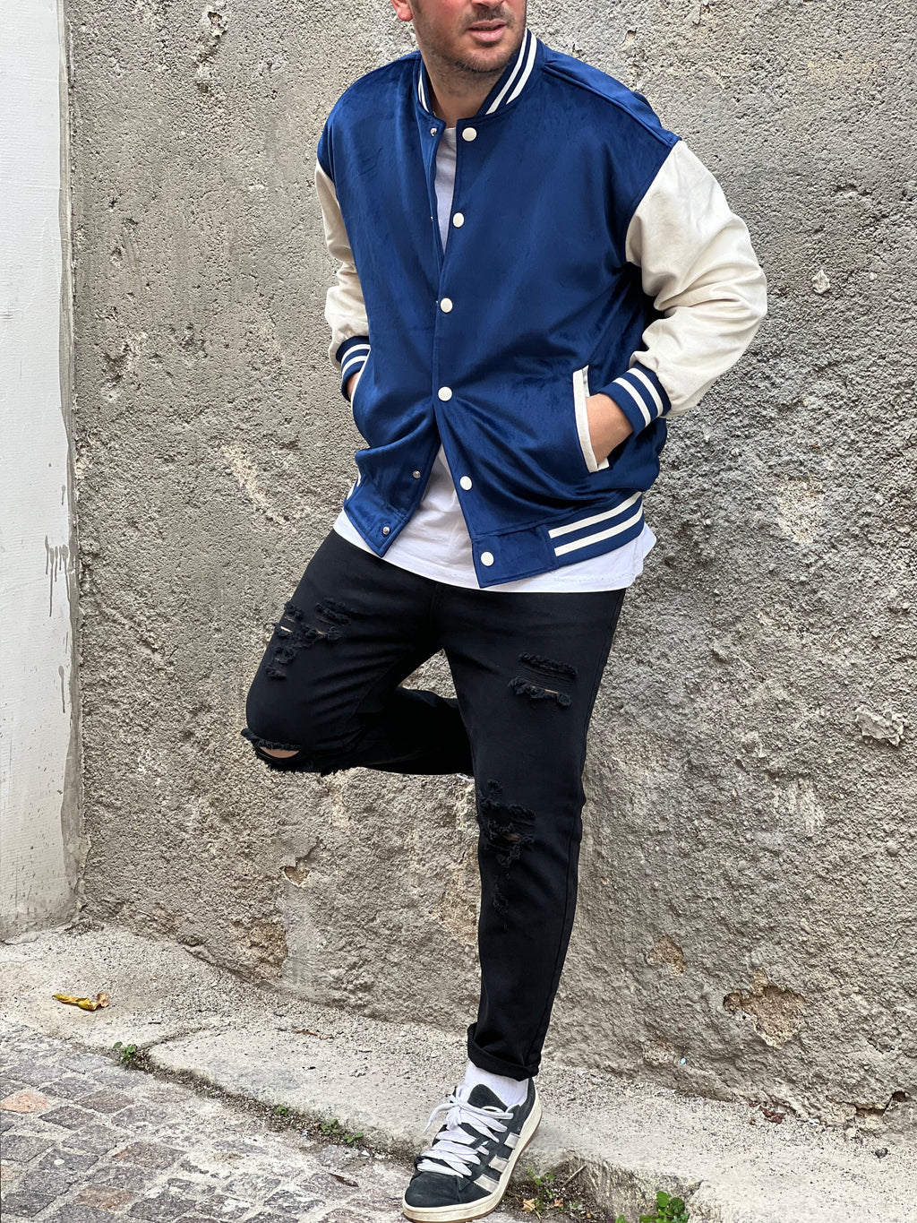College blu e panna
