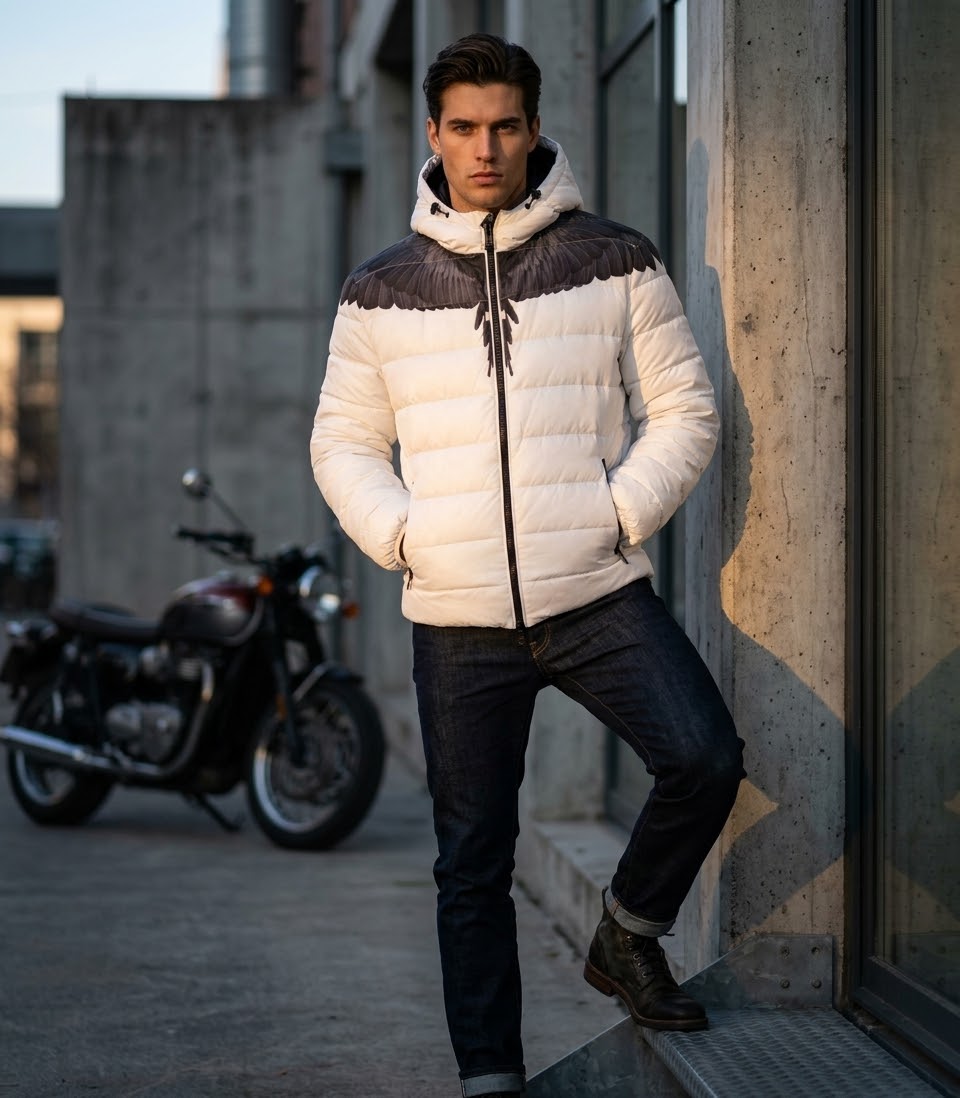 Giubbino Marcelo Burlon  White/black
