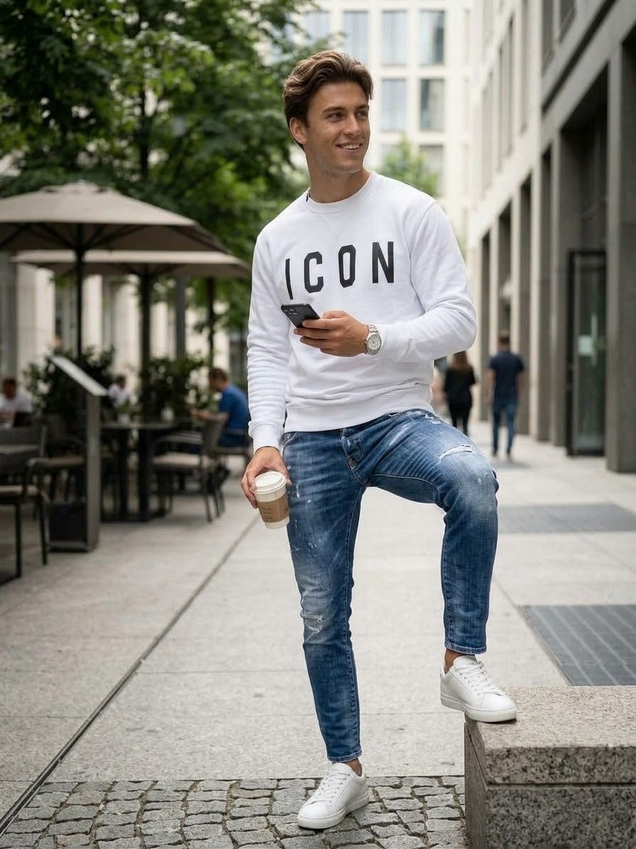 Felpa ICON basic white