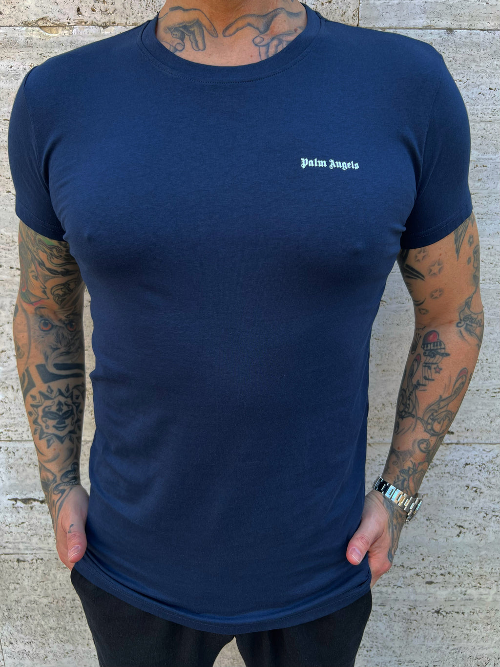 T-shirt Palm Angels blu