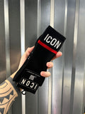 Calze ICON black / red