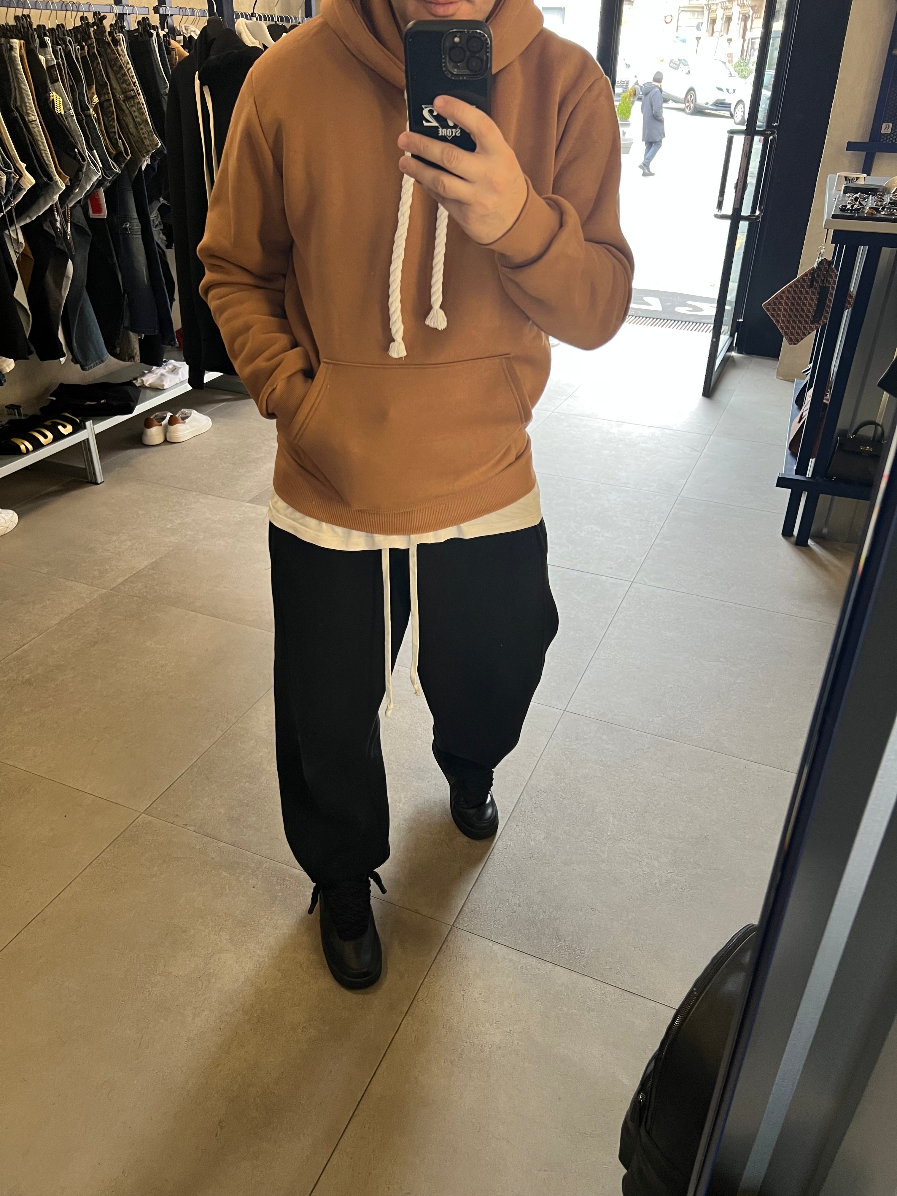 Felpa Chicago  Marrone