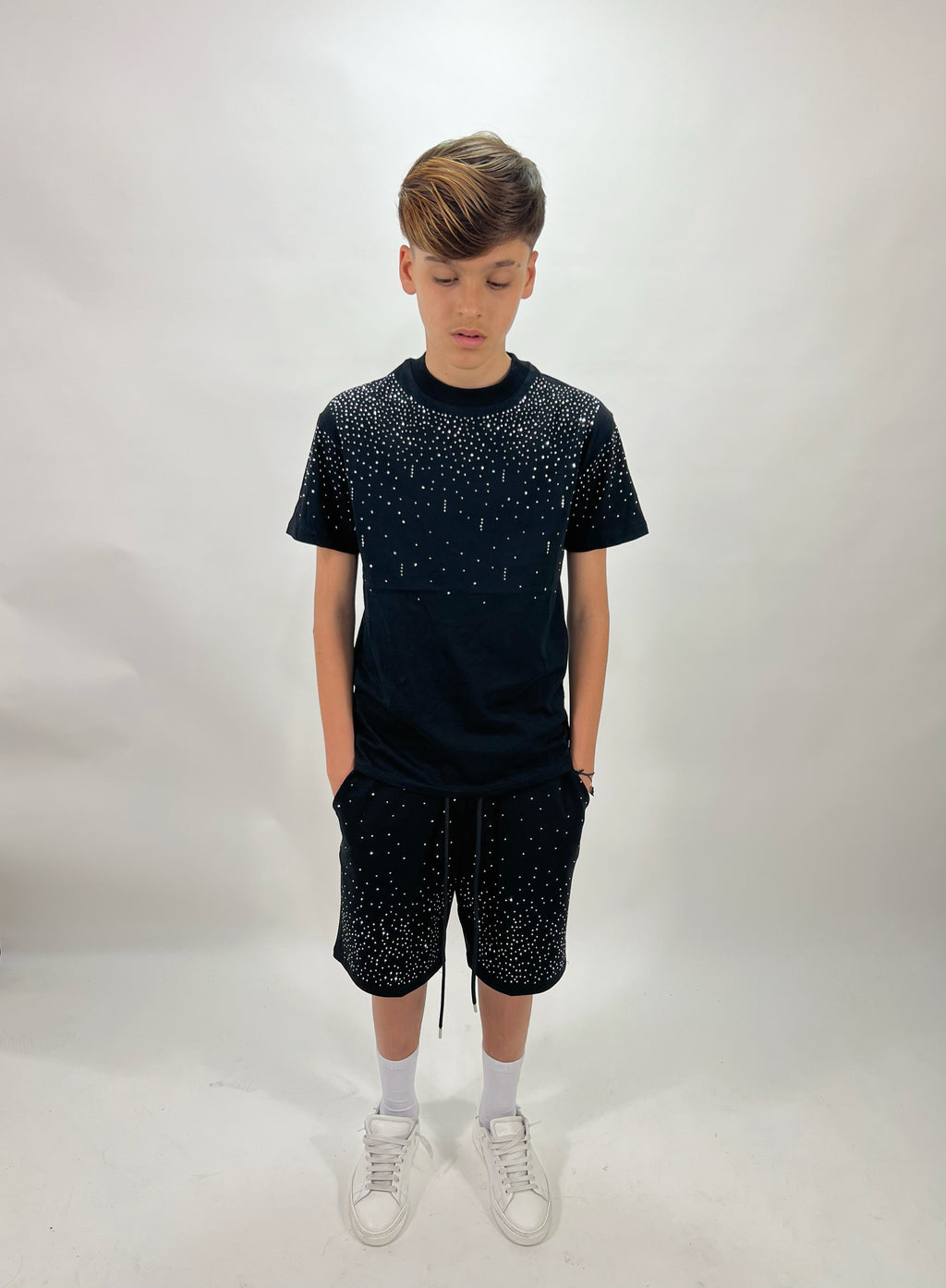 Completo brillantinato black
