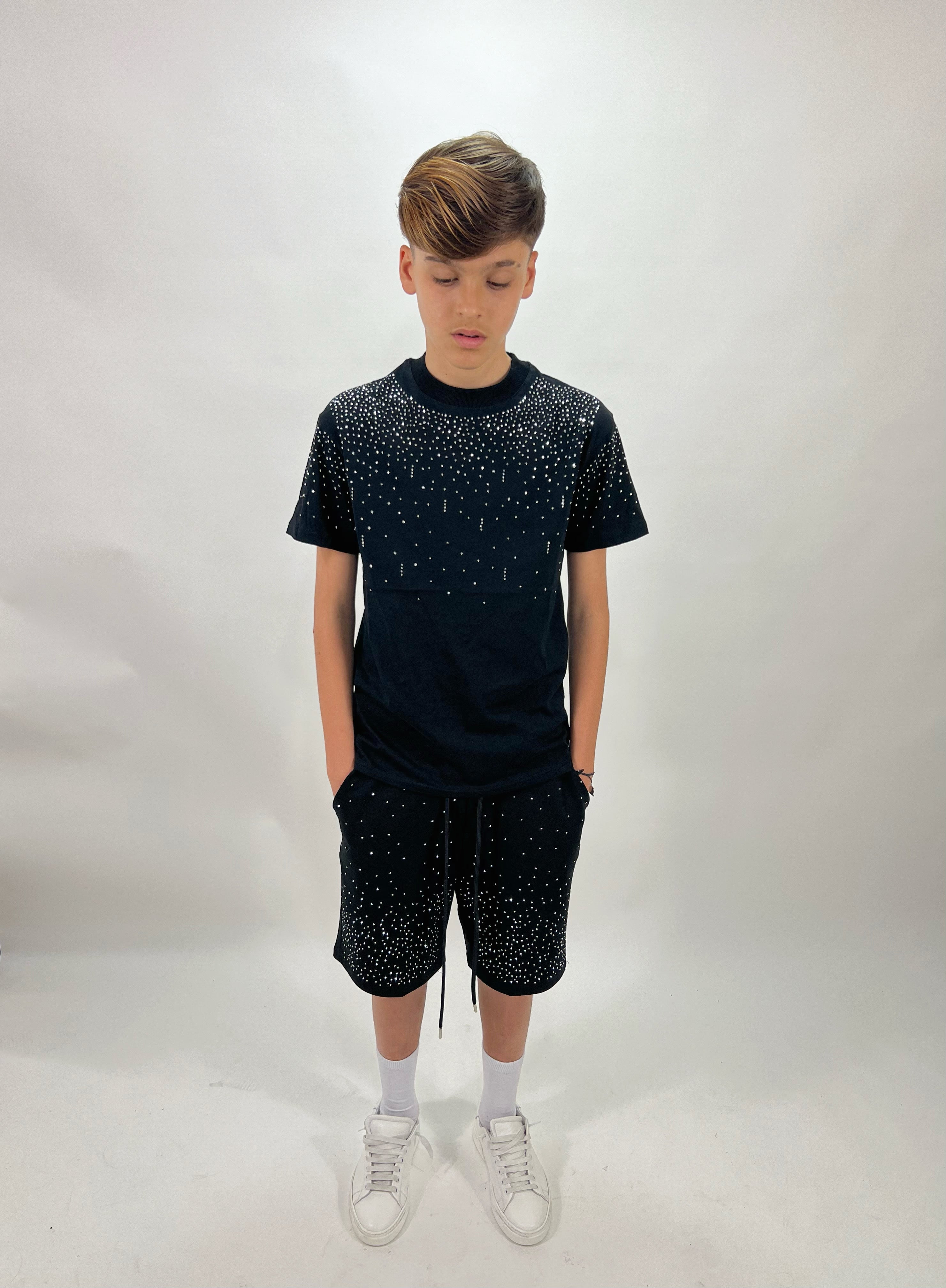 Completo brillantinato black