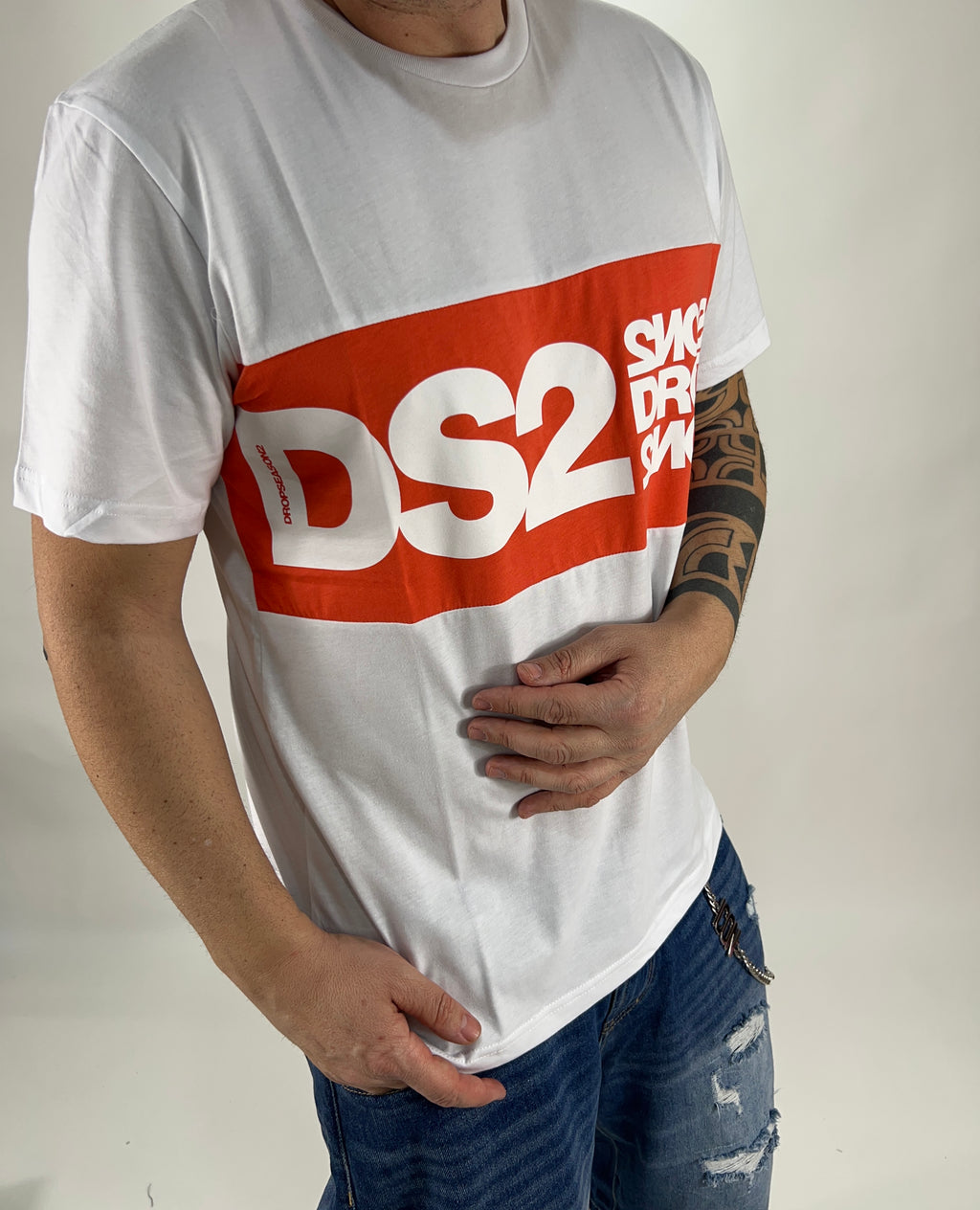 T-shirt DS2    White/orange