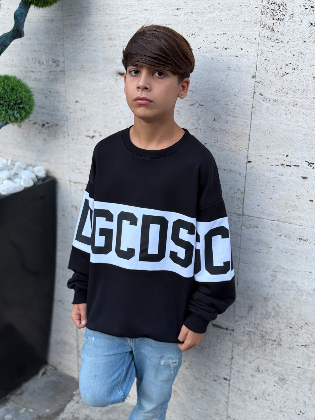 Felpa GCDS    Black/white