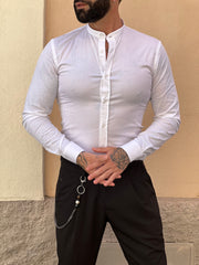 Camicia  Bianca  Classica coreana