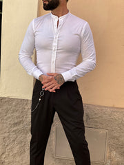 Camicia  Bianca  Classica coreana