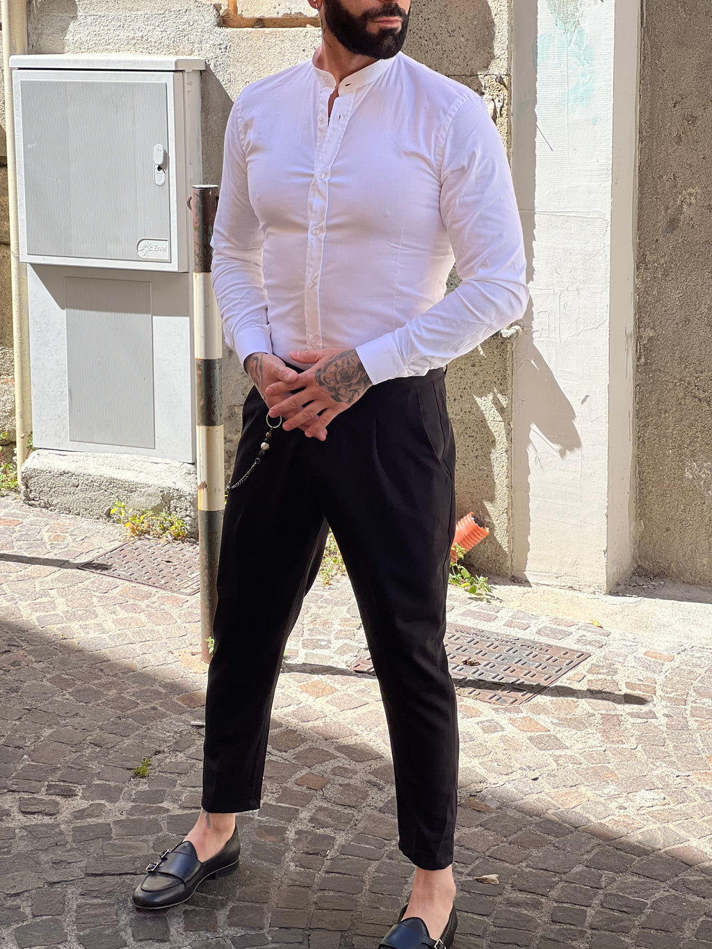 Camicia  Bianca  Classica coreana