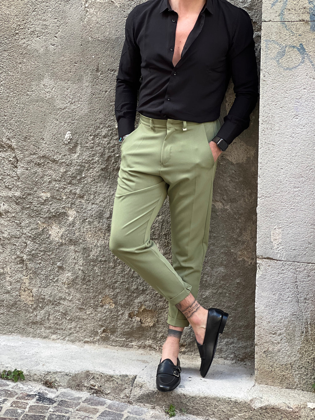 Pantalone verde  pistacchio