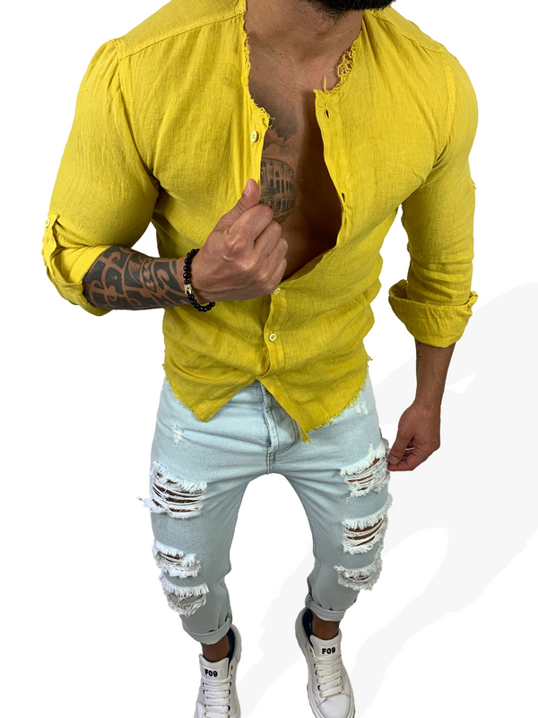 Camicia Yellow Sfrangiata